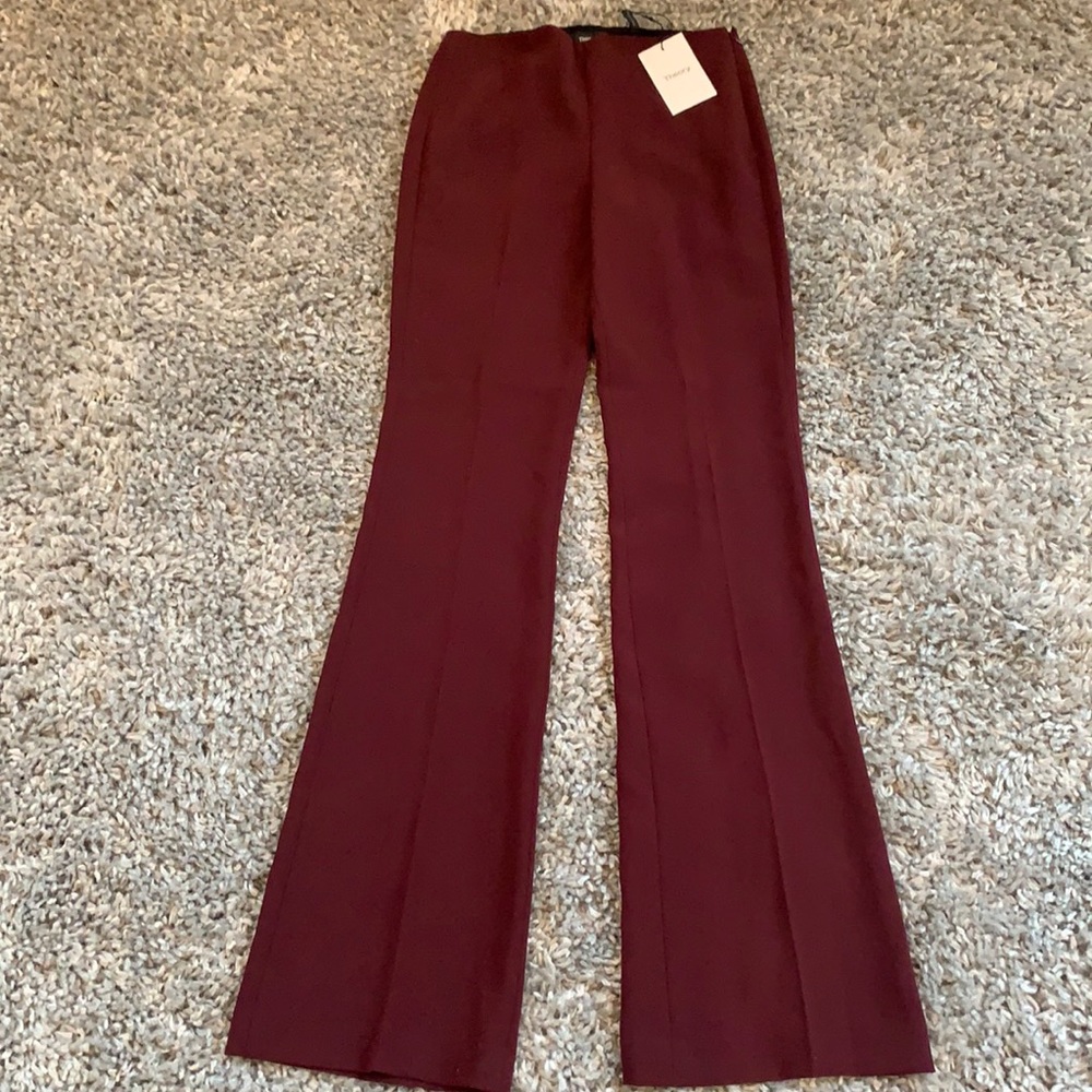 NWT Theory “Demitria” pants. Color: “Dark Currant” Size: 0.